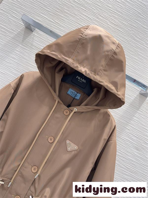 PRADA プラダ コピー モッズコート レディース 軽量防風 カジュアル ロングコート-1