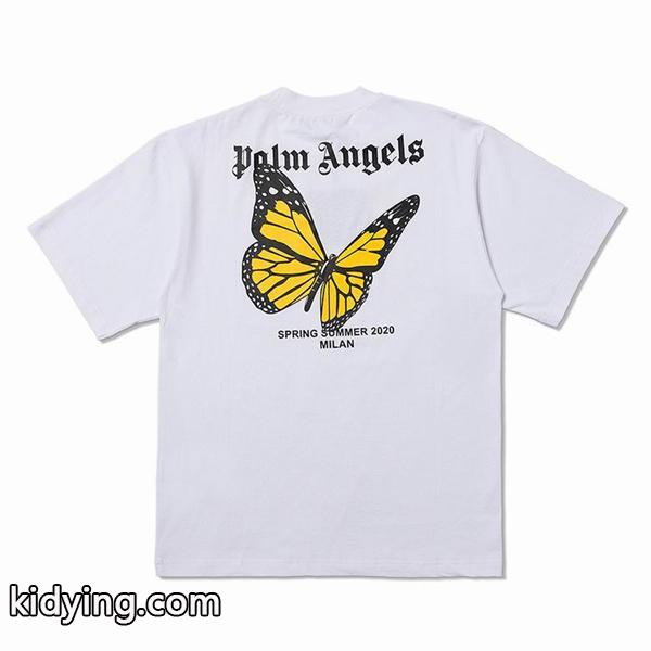 個性的な蝶々高品質プリントバックプリントはPalm Anglesブランドロゴｔシャツコピー-0