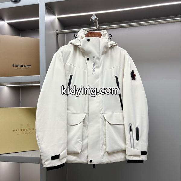 雪景色に映える 2025冬ホワイト 極暖防風 モンクレール MONCLER コピー スキーダウンジャケット-0