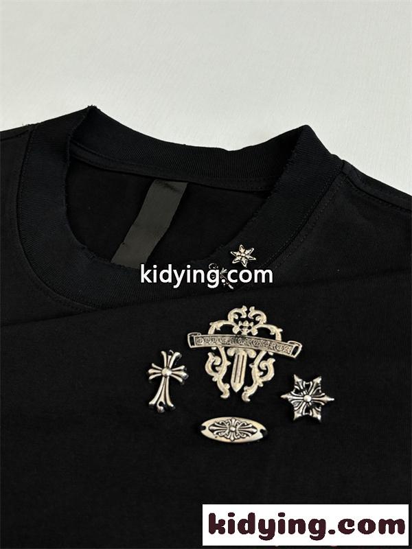 クロムハーツ メンズ ノースリーブTシャツ ブラック ホワイト 刺繍ロゴ入り Chrome Hearts コピー ノースリーブTシャツ カジュアル トップス-9