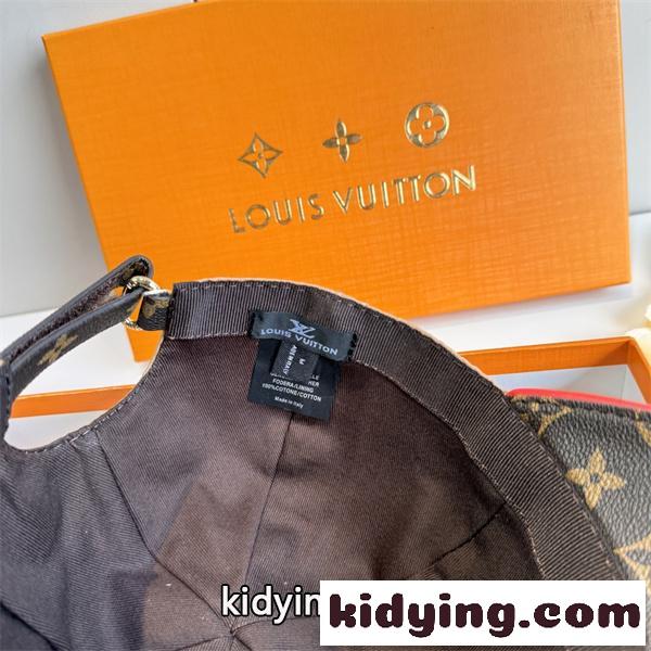 ルイヴィトンキャップコピー LOUIS VUITTON  ベースボールキャップ サイズ調整可 あごひも付き 紫外線対策-5
