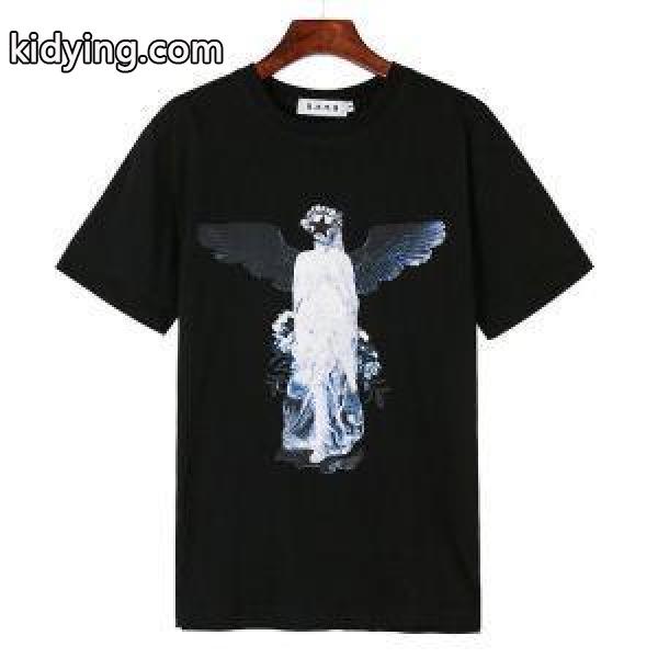 高級素材を採用GIVENCHYジバンシーＴシャツメンズコピー個性的なプリントクルーネックブラック半袖Ｔシャツ-0