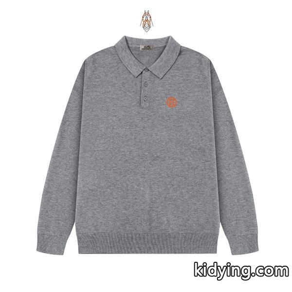 2025秋冬 上質 グレー 高級感あふれる HERMES エルメス コピー ポロニット 定番人気-0