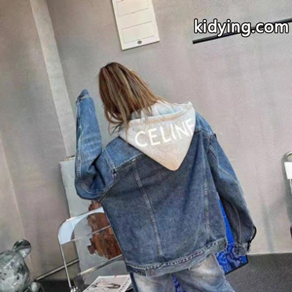 2022の人気が急上昇CELINE セリーヌスーパーコピー デニムジャケット ユニセックス ゆるやかなシルエット-0
