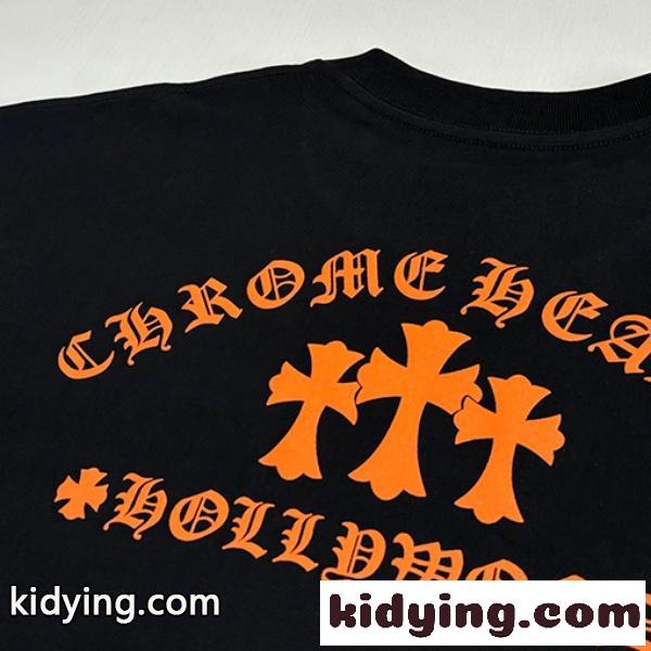 CHROME HEARTS クロムハーツ 2026新作 メンズ 半袖Tシャツ ポケットデザイン ロゴプリント クルーネック オーバーサイズ-10