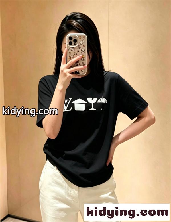 ルイヴィトンtシャツコピー☆2026SS最新作☆ LOUIS VUITTON Marque L.Vuitton Deposeeオシャレ男女兼用-1
