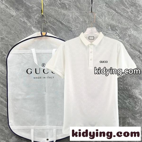 ジャカードロゴ 襟付き スポーティー クリーンスタイル GUCCI グッチ コピー 半袖ポロシャツ 上質仕立て-0