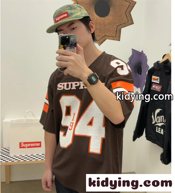 Supreme FW25 Sequin Football Jersey シュプリーム 半袖Tシャツコピー  2026春夏のトレンド新商品 激安通販 専門店-0
