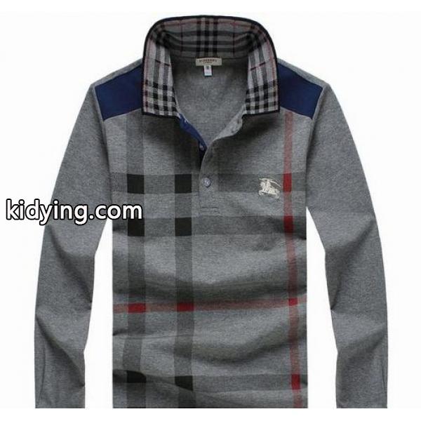 バーバリー激安通販店より長袖ポロシャツスーパーコピーFK2014CTS-BU033-1_長袖Tシャツ_メンズファッション_スーパーコピーブランド激安通販 専門店-0