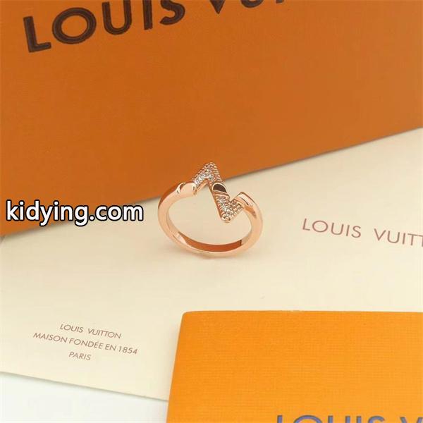 イニシャルアクセント スリムバンド  ルイヴィトン ユニセックス コピー指輪 LOUIS VUITTON-3