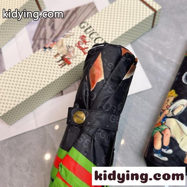2026新作 GUCCI 激安 グッチ 折りたたみ傘 晴雨兼用 全自動 UVカット99% 軽量 五つ折り 遮熱 ギフトBOX付き-1