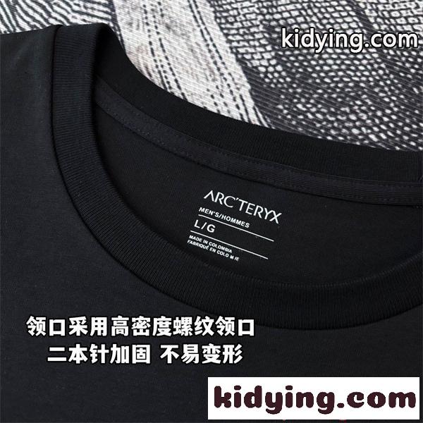 ARCTERYX Tシャツ ブラック 半袖 アークテリクス コピー ミニ刺繍 シンプルスポーツ ストリート-7