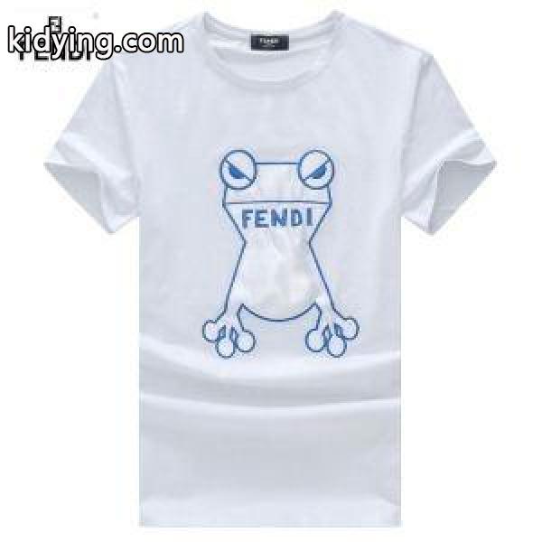 超激得新作登場欠かせない肌触りTシャツ夏物FENDIフェンディ スーパー コピー快適な着心地ブラックホワイトダークブルー-2