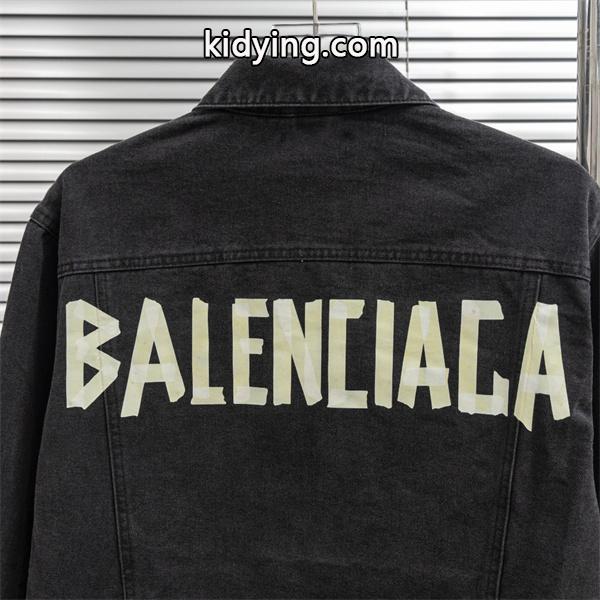 BALENCIAGA 偽物 デニムジャケット ヴィンテージ ロゴ入り モード系 ファッション ジージャン バレンシアガ-3