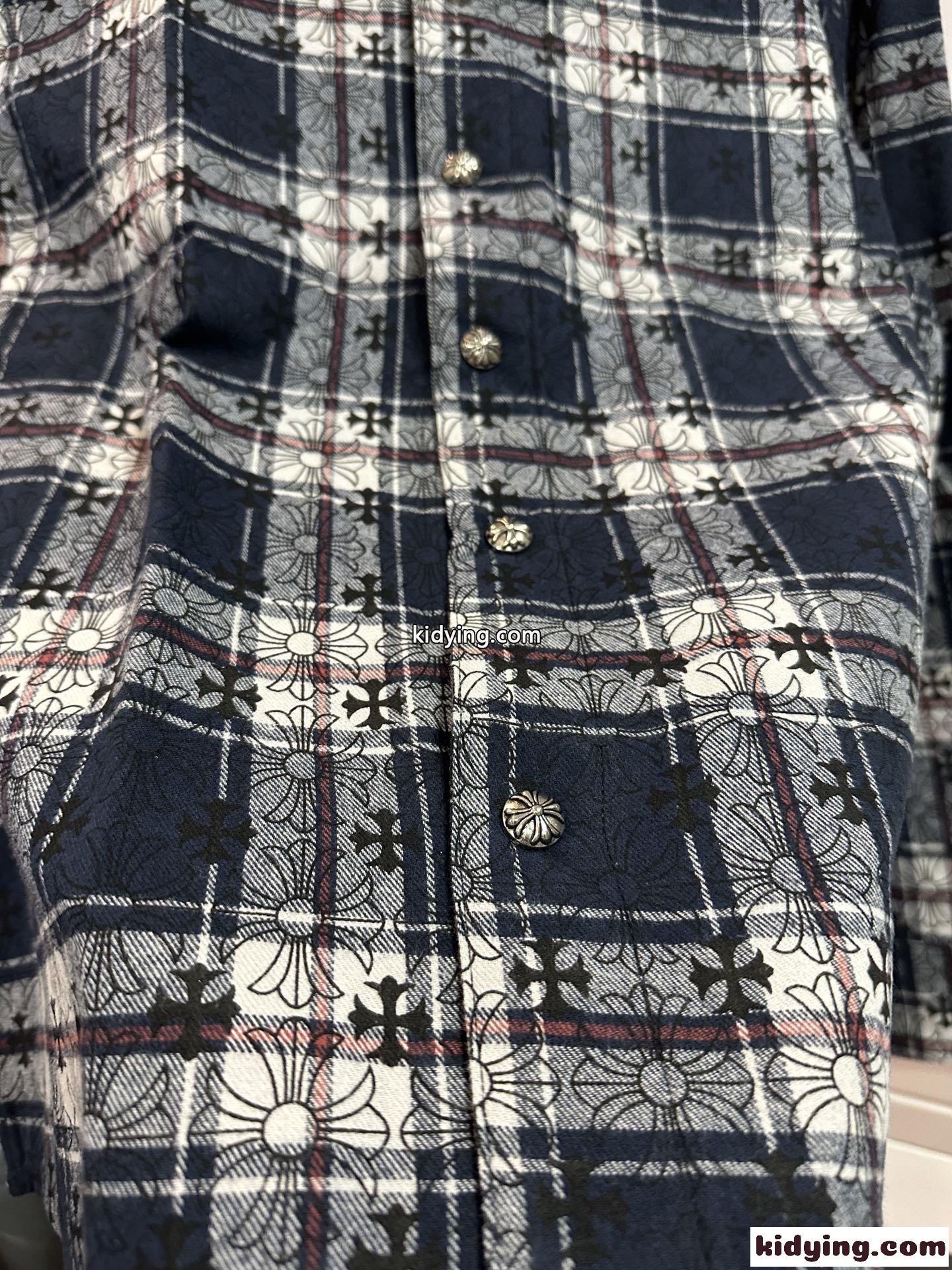 クロムハーツ コピー Tシャツ クロスモチーフ総柄 ジャカードチェック 柔らかコットン素材 ディテール重視 高級感モデルChrome Hearts-4