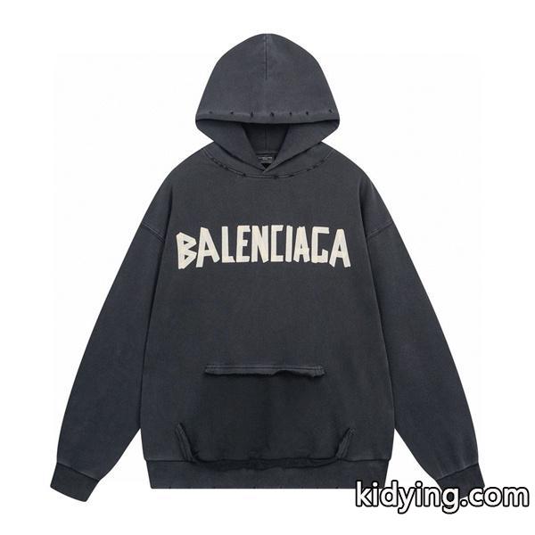 BALENCIAGA コピー 激安 バレンシアガ 25SS 新作 フーディ パーカー メンズ レディース兼用 ヴィンテージ加工 オーバーサイズ ストリート カジュアル トレーナー-0