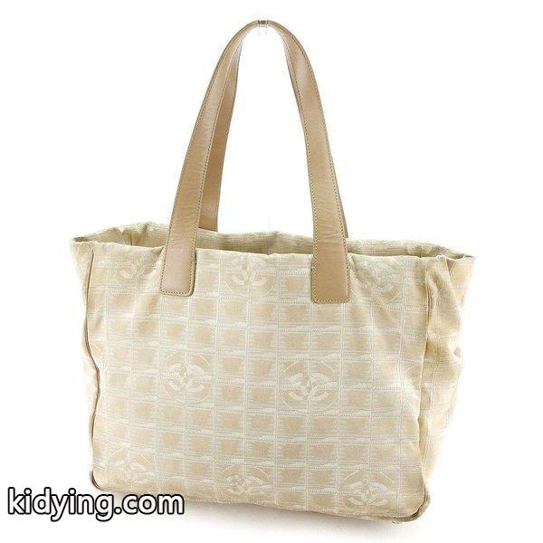 Chanel バッグ トートバッグ ニュートラベルライン トートMM ベージュ シルバー レディース メンズ 中古 Bag :T3277:ブランドデポTOKYO - 通販ショッピング-0