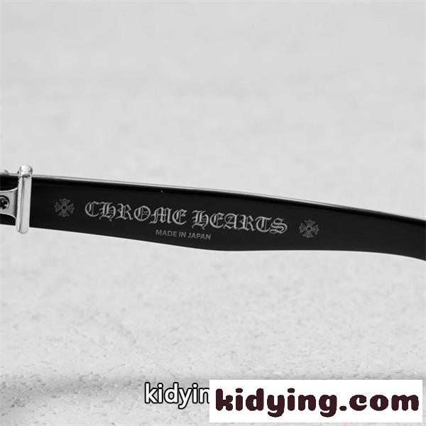クロムハーツ Chrome Hearts VAGILLIONAIRE II コピー メガネ フレーム スクエア シャープ ブラック シルバーテンプル 重厚感 高級アイウェア-4