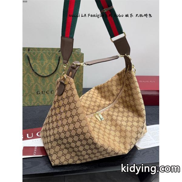 GUCCI LaFamigliaシリーズHobo グッチショルダーバッグコピー2026激安トレンド-4