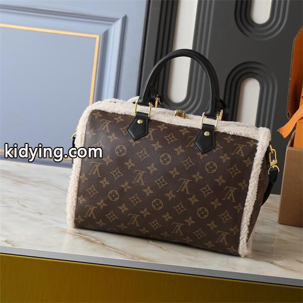 Louis Vuitton 秋冬の旅 ブラウン シェルパアクセント スピーディ型 ルイヴィトン コピー ハンドバッグ-0