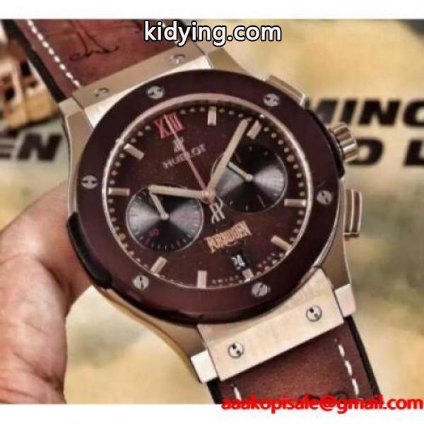ウブロクラシック フュージョン クロノグラフ ベルルッティ スクリット キングゴールド腕時計HUBLOT FORBIDDEN-0