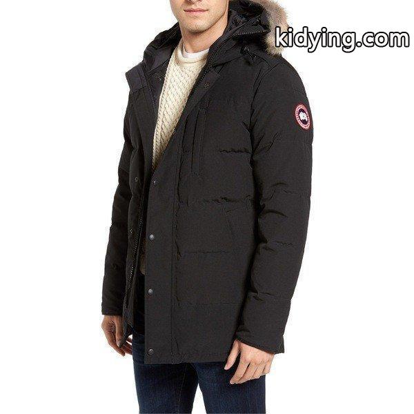 カナダグース ジャケット・ブルゾン アウター メンズ Canada Goose Carson Slim Fit Hooded Packable Parka with Genuine Coyote Fur Trim Black :36-2diw317wov-0236:asty-shop2 - 通販ショッピング-0