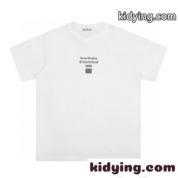 アクネストゥディオズ コピー プリントTシャツ Acne モノトーン 半袖 シンプル ユニセックス-1