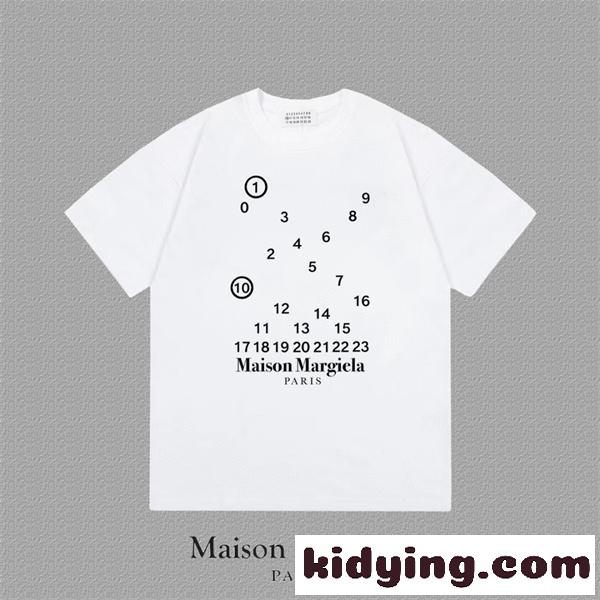 ナンバーロゴプリント ミニマルモード 人気 Maison Margiela メゾンマルジェラ コピー Tシャツ メンズ レディース-1