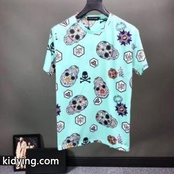 派手にはなりすぎず PHILIPP PLEIN Tシャツ/半袖 元気な印象のコーデ 3色可選フィリッププレイン 2019SS_フィリッププレイン PHILIPP PLEIN_ブランド コピー 激安(日本最大級)-1