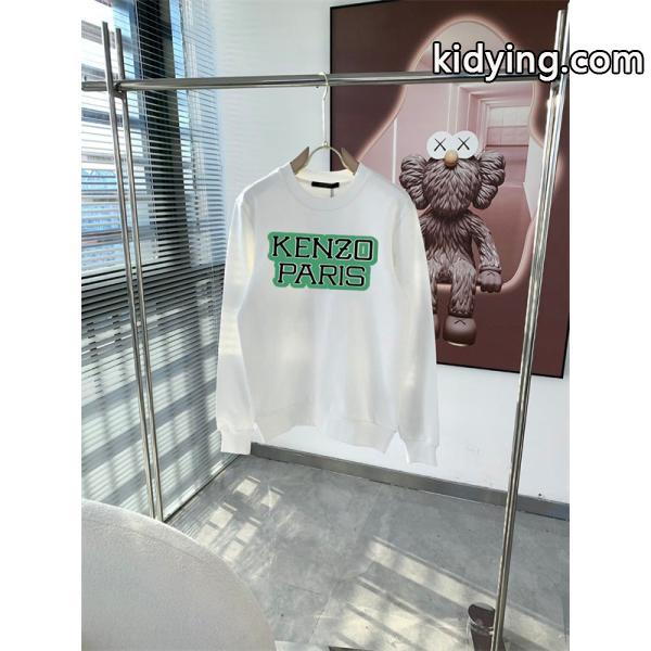 ケンゾー ブラック/ホワイト 2色展開 KENZOロゴ クルーネックスウェット ケンゾー 偽物 秋冬 シンプル 万能-4