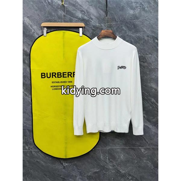 ロゴレタリング ホワイト / ブラック ユニセックス ファッショナブル バーバリー BURBERRY 偽物 ニット-1