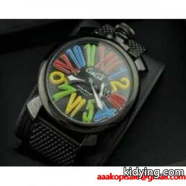 黒レザーベルトのGAGA MILANO 驚きの破格値大人気なガガミラノ メンズウォッチ クオーツ 46mm 50846_ガガミラノ GaGa Milano_ブランド コピー 激安(日本最大級)-0