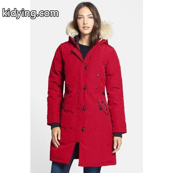 カナダグース ジャケット・ブルゾン アウター レディース Canada Goose Kensington Slim Fit Down Parka with Genuine Coyote Fur Trim Red :36-1bh63ipw7c-11f7:asty-shop2 - 通販ショッピング-0