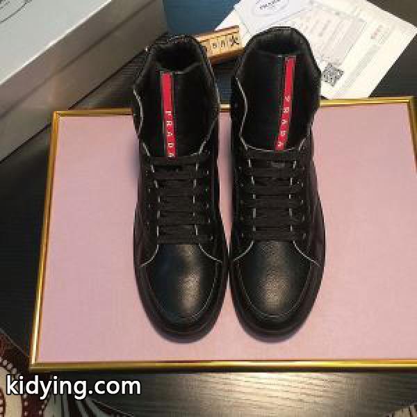 PRADA 2017AW 存在感のある2色可選 ハイトップシューズ SALE!今季 プラダ_スニーカー、靴_メンズファッション_スーパーコピーブランド激安通販 専門店-0
