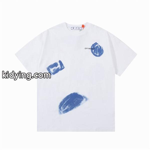 海外でも若者たちに大人気なOff-Whiteオフホワイトtシャツコピー 半袖シャツ メンズクルーネックTシャツ ブラック ホワイト-0