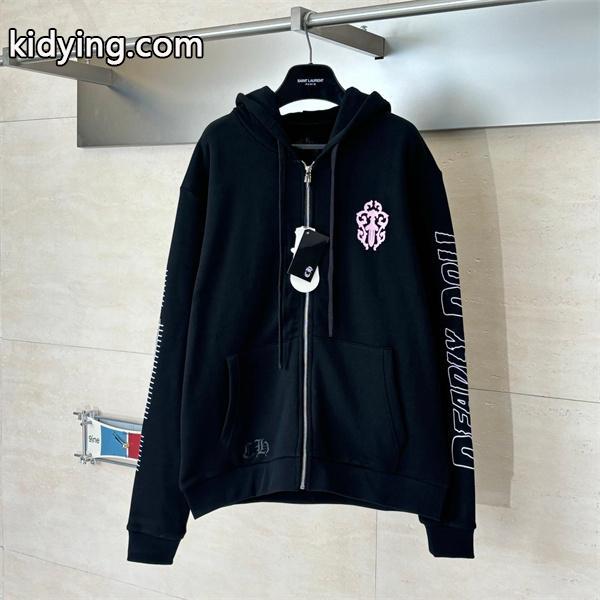 ジップ パーカー ブラック 入手困難 快活 モード系 CHROME HEARTS クロムハーツ コピー-0