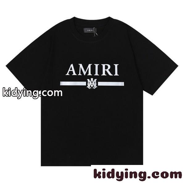 AMIRI アミリ Tシャツ 半袖 ロゴプリント センターデザイン ラインモチーフ シンプル ベーシック オーバーサイズ-3