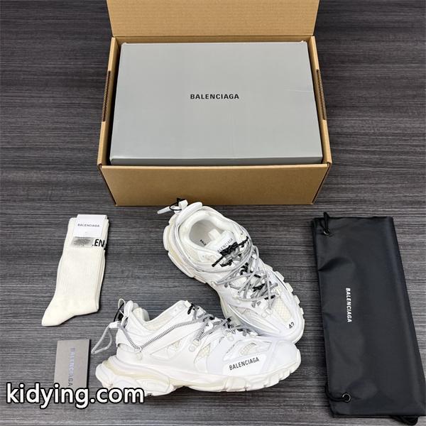 BALENCIAGA 激安 メンズ ボリュームソール スニーカー ローカット メッシュ切替 レースアップ 厚底 デイリーユース ホワイト系-2