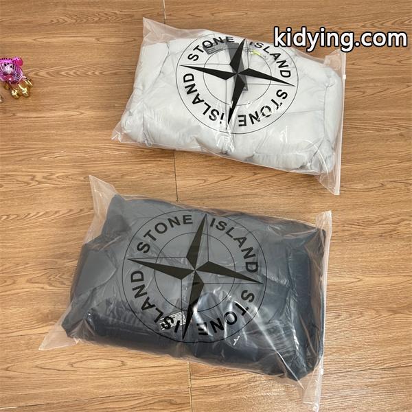 STONE ISLAND ストーンアイランド 偽物  光沢ブラック人気急増 ボリューム感 美シルエット ダウンジャケット-3