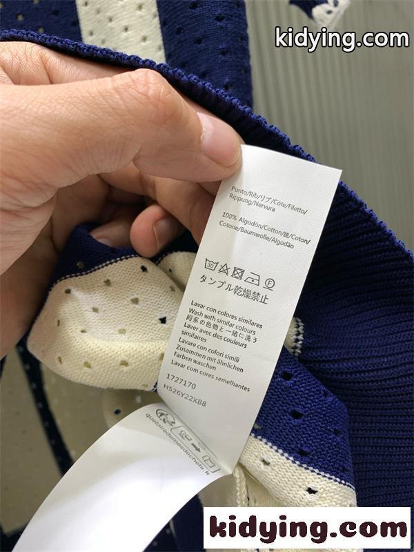 プレミアム LOEWE ロエベ コピー ニットポロシャツ ストライプ ハーフジップ 上品-8