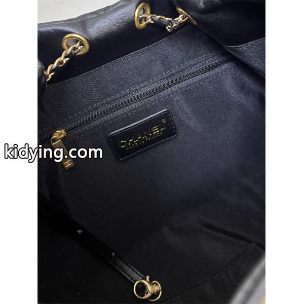 CHANEL ブラックレザー チェーンアクセント シャネル ハンドバッグ コピー 1S3252 レディース エレガント-8