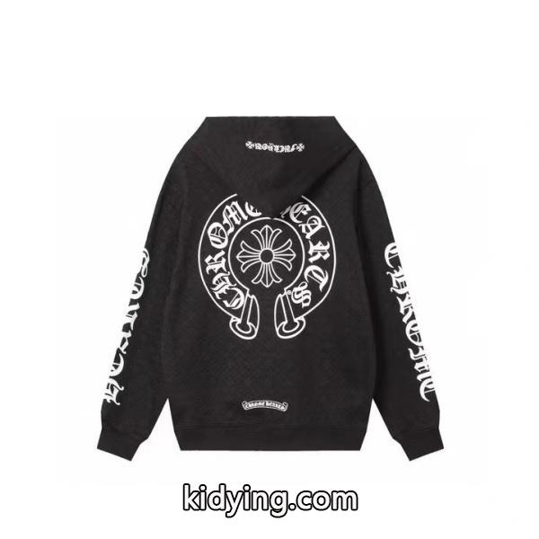 CHROME HEARTS スーパーコピー パーカー 上品 ホースシュー ロゴ ストリート ホワイト クロムハーツ-0