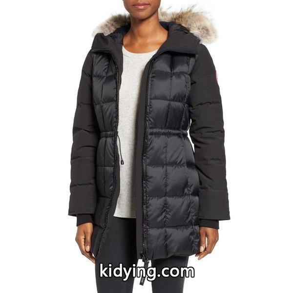 カナダグース レディース ダウンジャケット アウター Beechwood Down Parka with Genuine Coyote Fur Trim Black :dp3-5198612-163173:フェルマート エフ fermart ef - 通販ショッピング-0