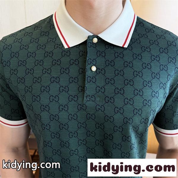 GUCCI激安♥2026ss春夏新作poloグッチポロシャツコピーエメラルドグリーン上品-5
