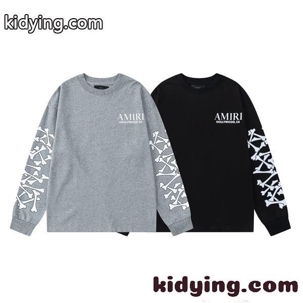 AMIRI スーパーコピー 長袖Tシャツ メンズ オーバーサイズ アミリ ストリート系 トレンド-1