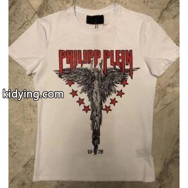 今話題沸騰の大人気PHILIPP PLEINフィリッププレイン激安プリント男女兼用クルーネック半袖Tシャツ-2