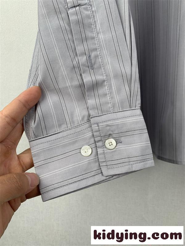 ストライプ柄 ACNE STUDIOS アクネ ストゥディオズ スーパーコピー シャツ ルーズシルエット ライトグレー 長袖-6