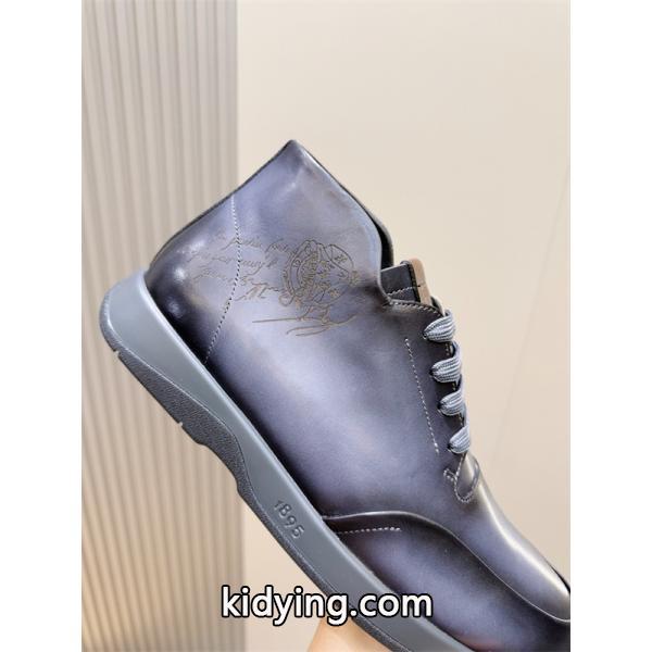 上質レザー レースアップ Berluti ベルルッティ コピー ショートブーツ 重厚感 演出-5