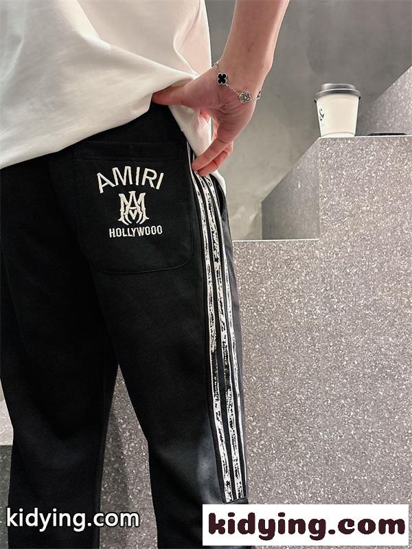 ジョガーパンツ AMIRI サイドラインデザイン テープ装飾 アミリ コピー ストリート系 軽量素材-3