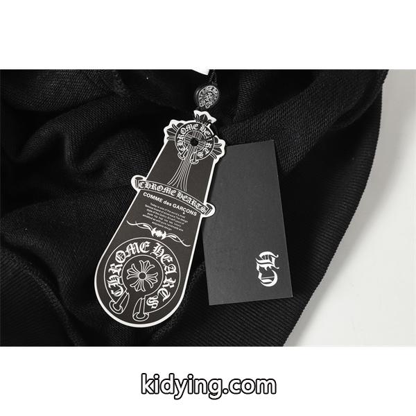クロムハーツ コピー Chrome Hearts パーカー 人気 ホワイト × ブラック 袖ロゴ クルーネック 上質素材 2025秋冬定番-8